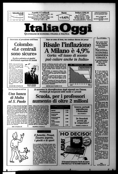 Italia oggi : quotidiano di economia finanza e politica